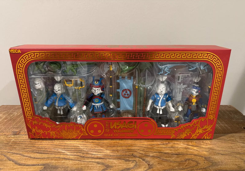 NECA TMNT USAGI YOJIMBO - Year of the Rabbit Action Figures 4 Pack Box Set SDCC 2024 Exclusive