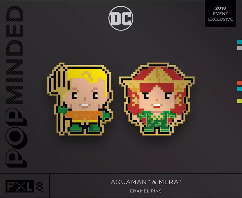 Aquaman & Mera Enamel Pins SDCC 2018 Exclusive