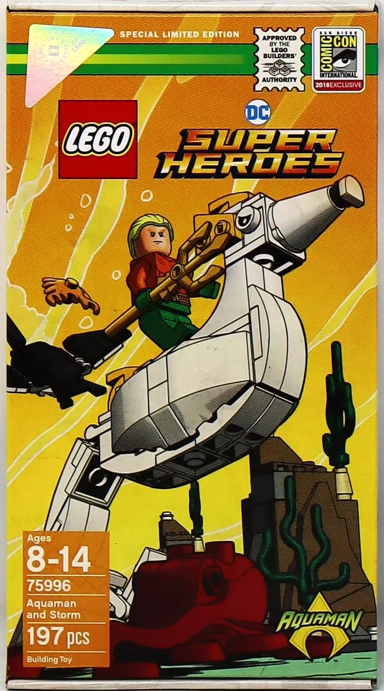 LEGO 2018 San Diego Comic Con Exclusive Aquaman and Storm DC Comics Super Heroes