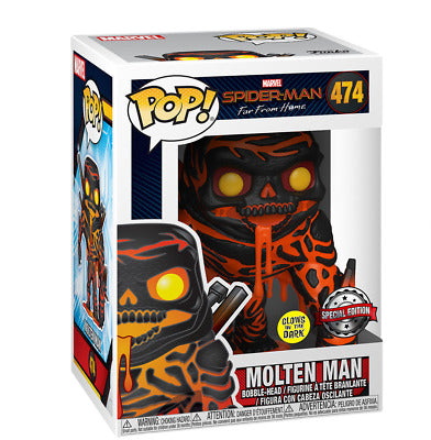 Molten Man - Funko Pop! Vinyl - Marvel Spider-Man Special Edition GLOW (474)