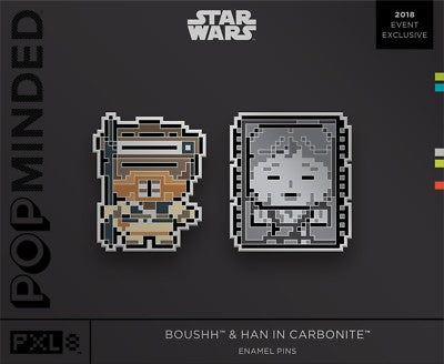 Boushh & Han in Carbonite Enamel Pins SDCC 2018 Exclusive
