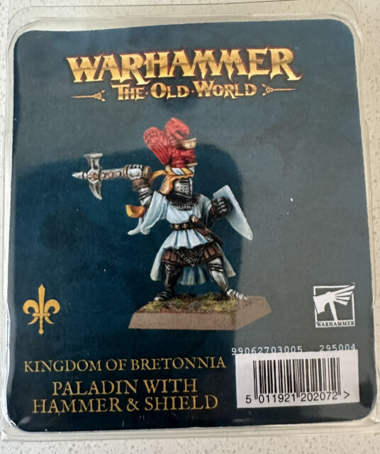 The Old World Kingdom of Bretonnia - Paladin with Hammer & Shield (metal)