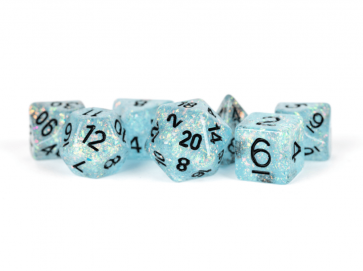 MDG 16mm Resin Polyhedral Dice Set: Flash Blue