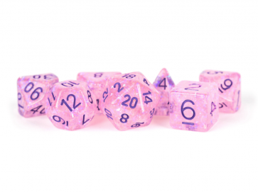 MDG 16mm Resin Polyhedral Dice Set: Flash Pink