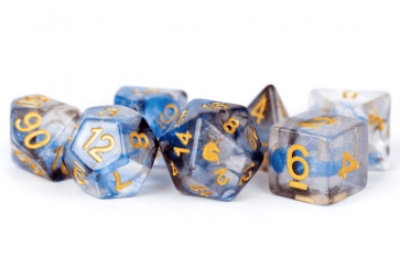 MDG 16mm Resin Polyhedral Dice Set: Unicorn Arctic Storm