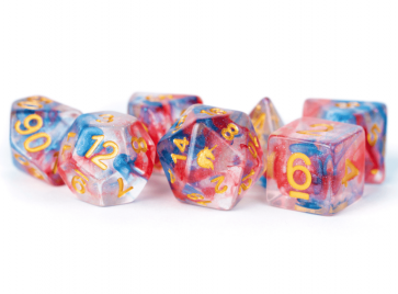 MDG 16mm Resin Polyhedral Dice Set: Unicorn Cosmic Carnival