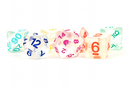 MDG Unicorn Resin Polyhedral Dice Set - Rainbow Ice