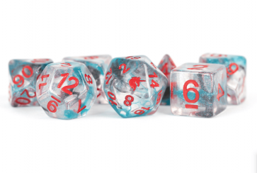 MDG 16mm Resin Polyhedral Dice Set: Unicorn Battle Wounds