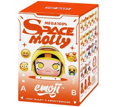 POP MART - Mega Space Molly 100% x Emoji Figures Blind Box