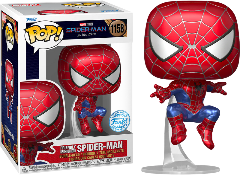 Marvel Spider-Man No Way Home - Funko Pop! Figure - Friendly Neighborhood Spider-Man Special Edition (1158)
