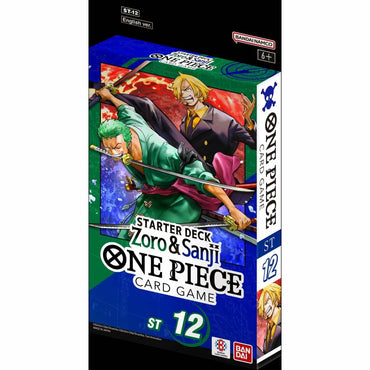One Piece Card Game Zoro and Sanji (ST-12) Starter Deck Display