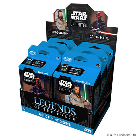 Star Wars Unlimited - Legends of the Force Spotlight Deck Display