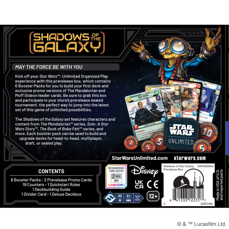 Star Wars Unlimited - Shadows of the Galaxy Prerelease