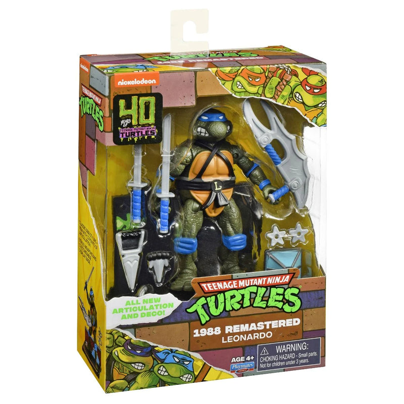 Teenage Mutant Ninja Turtles 40th Anniversary 1988 Remastered Leonardo Action Figure