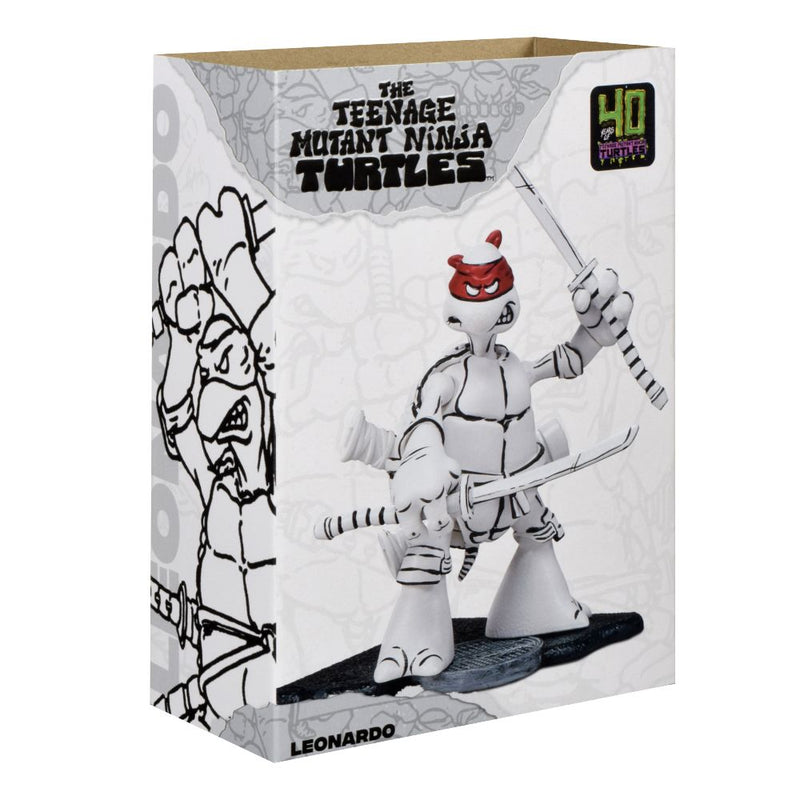 Teenage Mutant Ninja Turtles 40th Anniversary Original Sketch Leonardo Figure With Base & Original Sketch Print