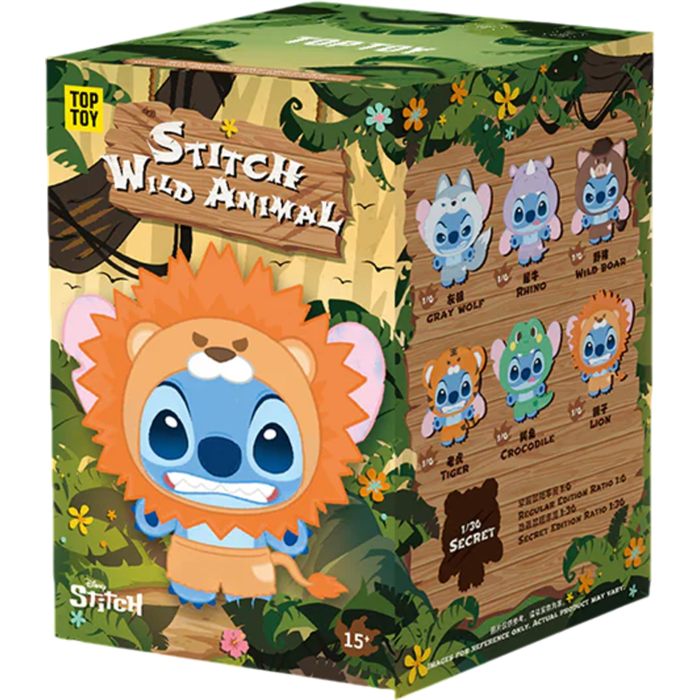Lilo & Stitch - Stitch Wild Animal Series - Blind Box Vinyl Plush Keychain