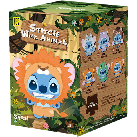 Lilo & Stitch - Stitch Wild Animal Series - Blind Box Vinyl Plush Keychain