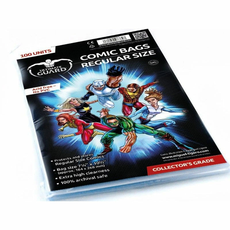 Ultimate Guard Comic Bags Regular Size (7 1/4 x 10 1/2 inches)