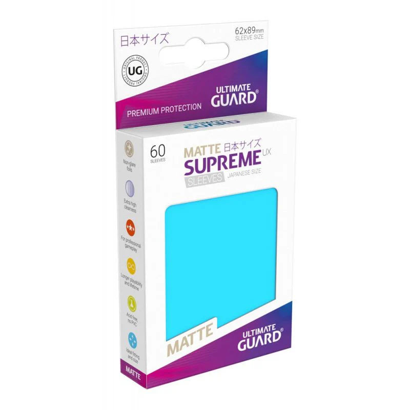 Ultimate Guard Supreme UX Sleeves Japanese Size Matte Light Blue (60)