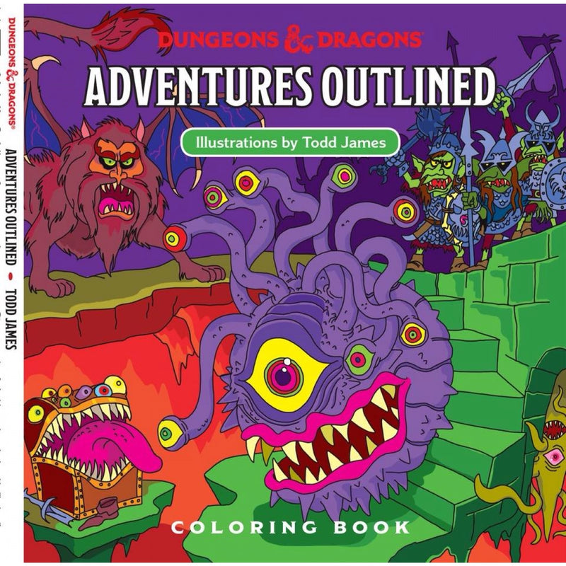 Dungeons & Dragons Adventures Outlined Coloring Book Monster Manual 1