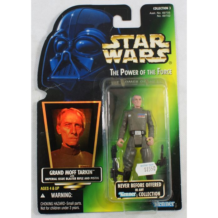 Hasbro Star Wars The Power of the Force Collection Action Figure Grand Moff Tarkin with Imperial Issue Blaster Rifle and Pistol
