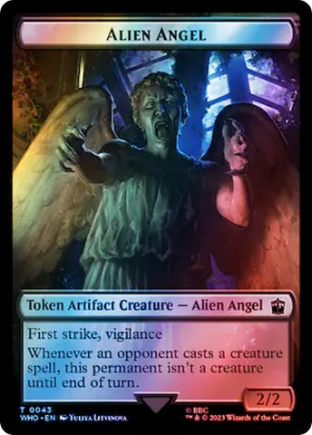 Alien Angel // Food (0059) Double-Sided Token (Surge Foil) [Doctor Who Tokens]