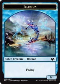 Illusion (005) // Emblem - Serra the Benevolent (020) Double-sided Token [Modern Horizons]