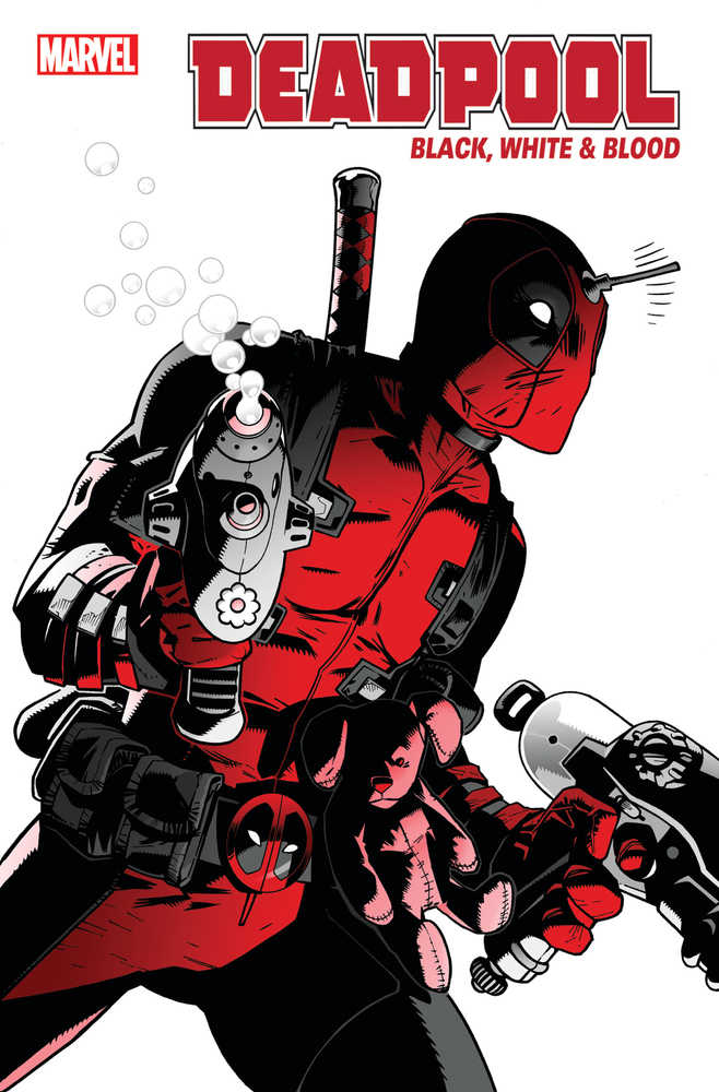 Deadpool Black White Blood