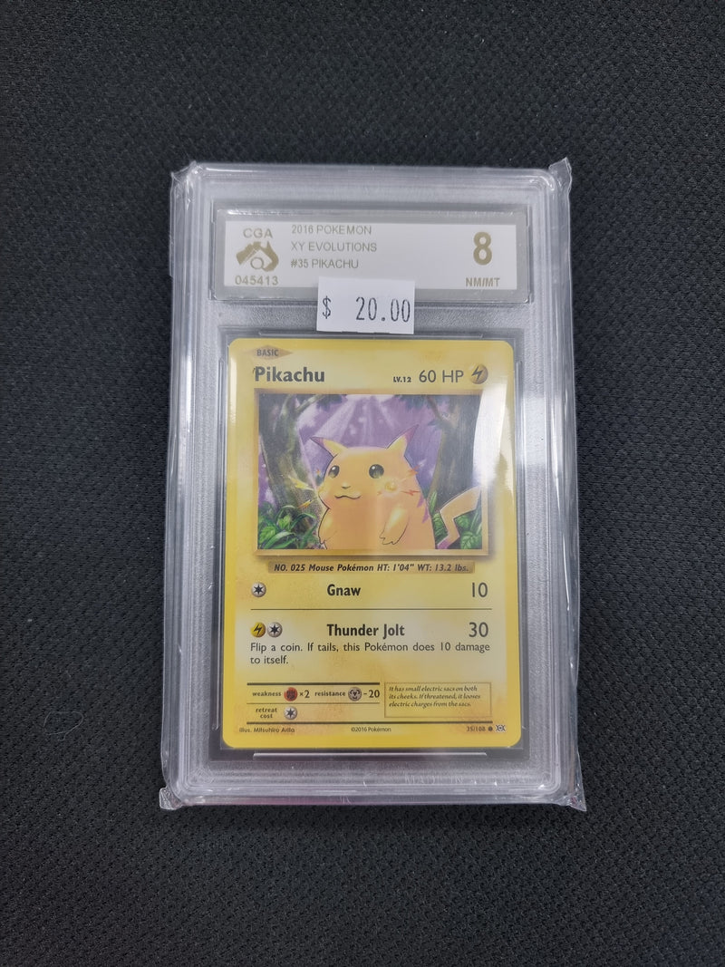 Pikachu 35/108 Graded 8