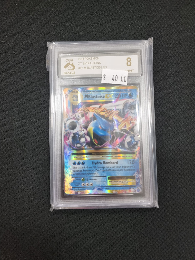 M Blastoise EX 22/108 Graded 8