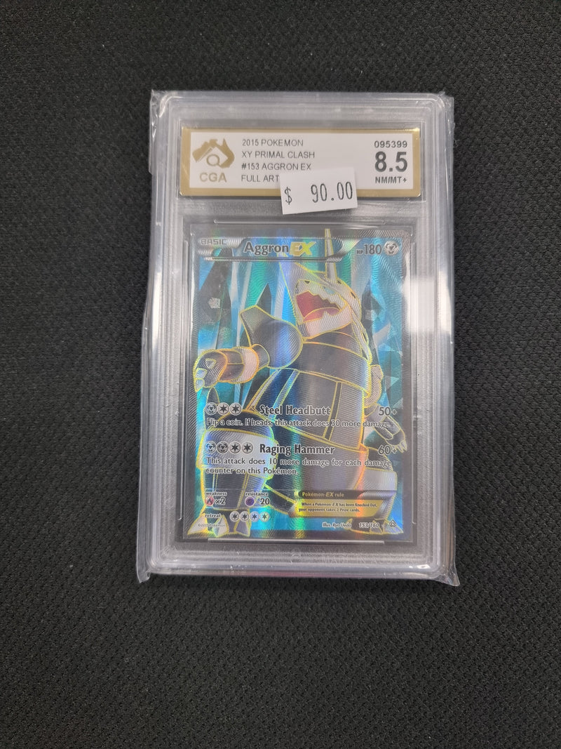 Aggron EX 153/160 Graded 8.5