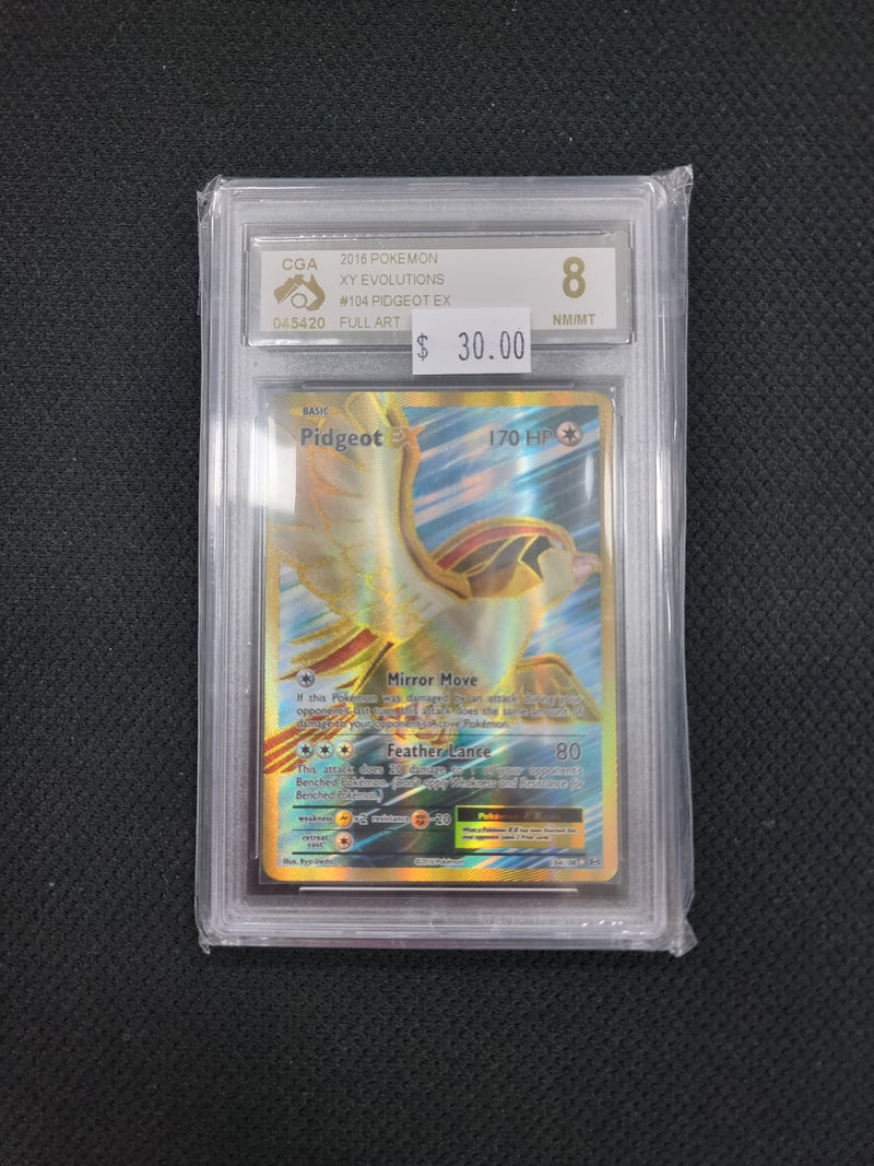 Pidgeot EX 104/108 Graded 8