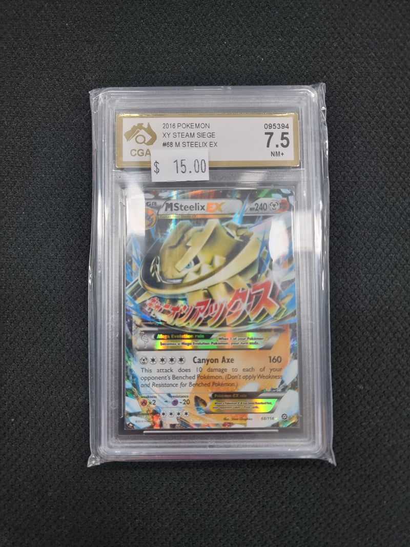 M Steelix EX 104/108 Graded 7.5