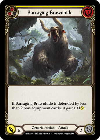 Barraging Brawnhide (Yellow) [WTR177-C] Alpha Print Normal