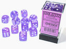 Chessex 16mm D6 Dice Block Borealis Purple/White (Luminary Effect)