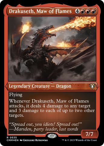 Drakuseth, Maw of Flames (Foil Etched) [Commander Masters]