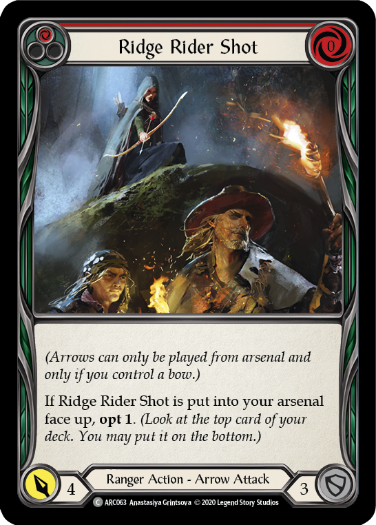 Ridge Rider Shot (Red) [ARC063] Unlimited Rainbow Foil