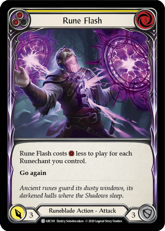Rune Flash (Yellow) [ARC101] Unlimited Rainbow Foil