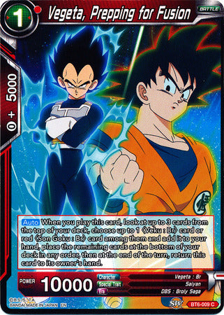 Vegeta, Prepping for Fusion [BT6-009]