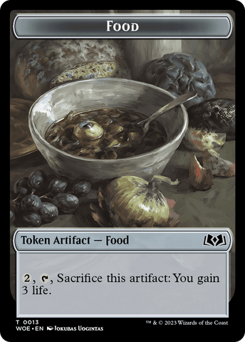 Treasure // Food (0013) Double-Sided Token [Wilds of Eldraine Tokens]