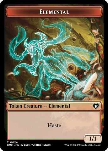 Elemental (0024) // Graveborn Double-Sided Token [Commander Masters Tokens]