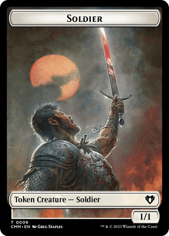 Soldier // Phyrexian Germ Double-Sided Token [Commander Masters Tokens]