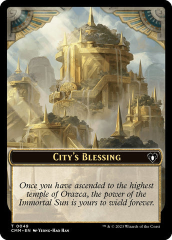 City's Blessing // Elf Druid Double-Sided Token [Commander Masters Tokens]