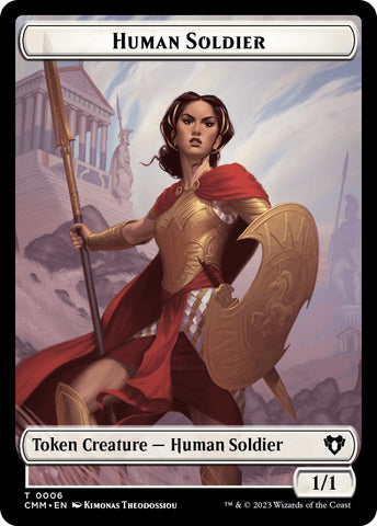Human Soldier // Phyrexian Germ Double-Sided Token [Commander Masters Tokens]