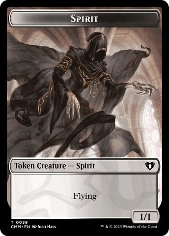 Spirit (0039) // Assassin Double-Sided Token [Commander Masters Tokens]