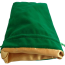 MDG Large Velvet Dice Bag: Green w/ Gold Satin