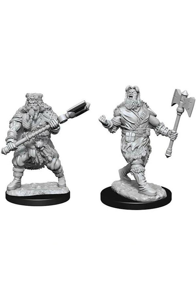 Miniature - D&D - Unpainted Human Barbarian Male