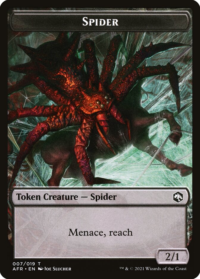 Spider // Emblem - Ellywick Tumblestrum Double-sided Token (Foil) [Dungeons & Dragons: Adventures in the Forgotten Realms Tokens]