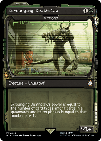 Scrounging Deathclaw - Tarmogoyf (Showcase) [Fallout]
