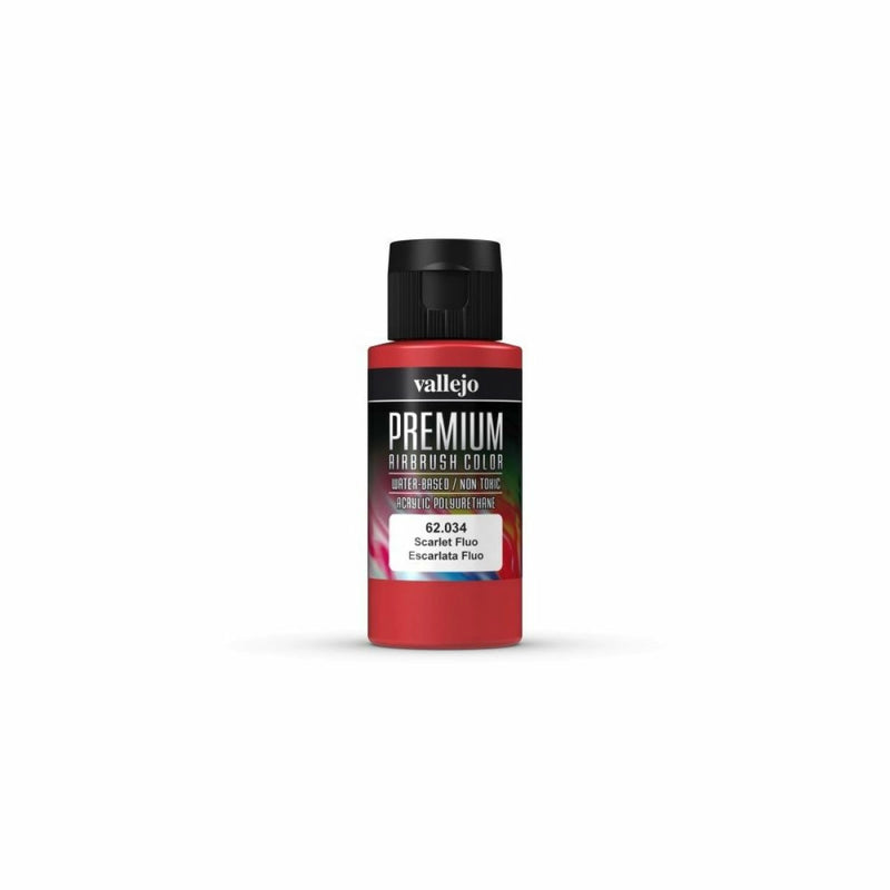 Vallejo - Premium Colour - Fluorescent Scarlet 60 ml